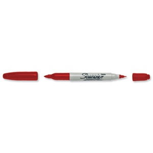 Sharpie Twin Tip Marker Red S0811110 [Pack 12]