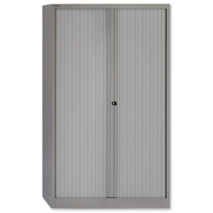Bisley Tambour Cupboard Steel Side-opening W1000xD470xH1651mm Grey Ref AST65W-73