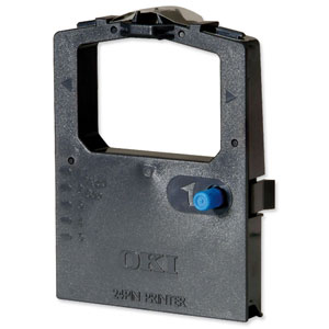 OKI Ribbon Cassette Fabric Nylon Black [for 300 Series-24 PIN-380-385 6-390 1-3390] Ref 09002309