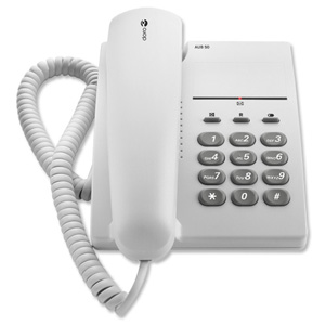 Doro Telephone with Mute plus Message Waiting 100/300ms Recall and Last number Redial Ref AUB50