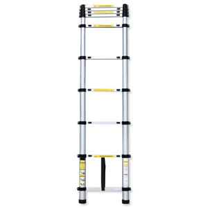 Telescopic Ladder Aluminium Lightweight Sturdy for Load 150kg 11 Steps 3.2m Extended