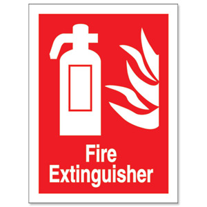 Stewart Superior Sign Self-adhesive Vinyl - Fire Extinguisher - 200x150mm Ref NS013