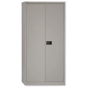 Trexus Storage Cupboard Steel 2-Door W914xD400xH1806mm Grey