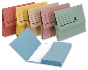 5 Star Document Wallet Half Flap 285gsm Capacity 32mm Foolscap Pink [Pack 50]