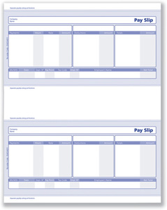 Communisis Sage Compatible Pay Advice Laser or Inkjet 210x102mm Ref DUKSA011 [500 Forms/1000 Payslips]