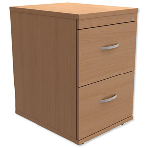 Trexus Filing Cabinet 2-Drawer W480xD600xH720mm Beech