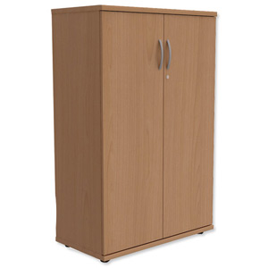 Trexus Medium Cupboard with Lockable Doors W800xD420xH1253mm Beech