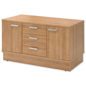Adroit Virtuoso Return Desk Storage Unit W1200xD600xH705mm Cherry Marbella