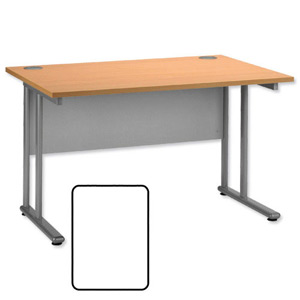 Tercel Eyas Cantilever Desk Rectangular W1200xD800xH720mm White
