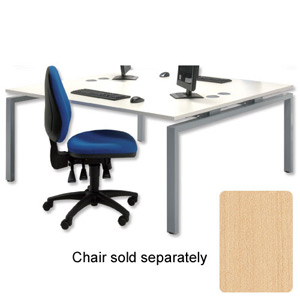 Sonix Bench Twin Desk Rectangular W1200xD1600xH720mm Maple Ref 36