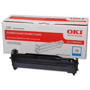 OKI Laser Drum Unit Page Life 15000pp Cyan Ref 43460207