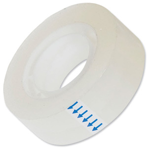 5 Star Clear Tape Roll Small Easy-tear Polypropylene 40 Microns 19mm x 33m [Pack 8]