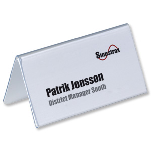 Durable Inserts for Duraprint Table Place Name Holder 52x100mm Ref 1458 [Pack 40]