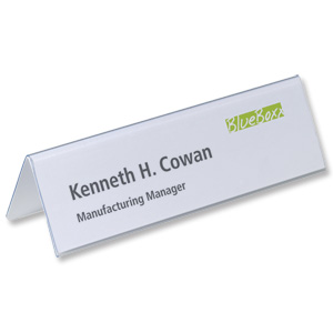 Durable Inserts for Duraprint Table Place Name Holder 61x210mm Ref 1460 [Pack 20] Ident: 283G