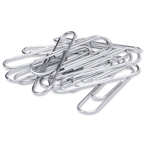 5 Star Paperclips Metal Large 33mm Plain [Pack 10x100]