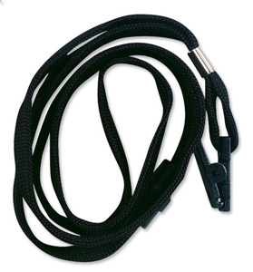 Durable Necklace Textile with Safety Closure 440mm Black Ref 811901 [Pack 10]