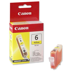 Canon BCI-6Y Ink Tank Cartridge Yellow Ref 4708A002