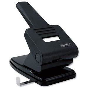 Rapesco 865P Punch Extra Heavy-duty 2-Hole Capacity 63x 80gsm Black Ref PF865PB2