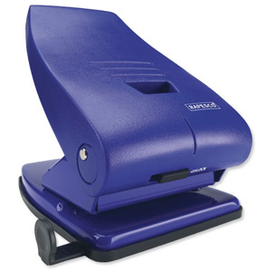 Rapesco 835P Punch 2-Hole Metal Heavy-duty with Lock-down Handle Capacity 40x 80gsm Blue Ref PF835PL2