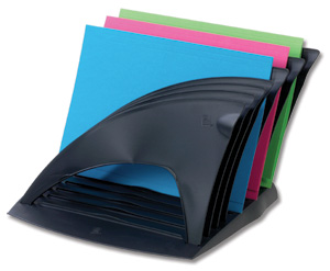 Avery DTR File Sorter 10 Pivoting Dividers W291xD340xH240mm Black Ref DR900BLK