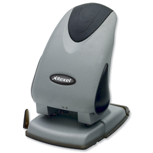 Rexel Premium P265 Punch Heavy-duty 2-Hole Capacity 65x 80gsm Silver and Black Ref 2100982