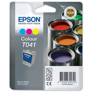 Epson Inkjet Cartridge Page Life 300pp Colour (for C62 and CX3200) Ref T041040