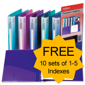 Snopake Presentation Ring Binder Polypropylene 4 O-Ring 25mm Size A4 Clear Ref 15553 [Pack 10]