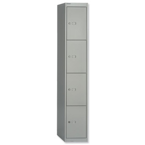 Bisley Locker Deep Steel 4-Door W305xD457xH1802mm Goose Grey Ref CLK184-73