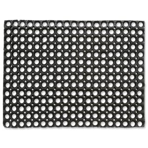 Door Mat Indoor and Outdoor Rubber 600mmx800mm Black