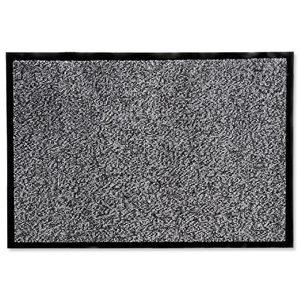 Door Mat Dust and Moisture Control Polypropylene 600mmx900mm Black and White