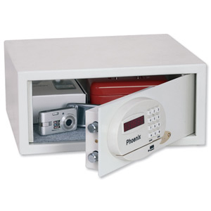 Phoenix Saracen Safe Cash Valuables 8 Digit Electronic Lock 22L 12kg W437xD380xH190mm Grey Ref SS0936E
