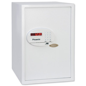 Phoenix Saracen Safe Cash Valuables 8 Digit Electronic Lock 75L 25kg W370xD445xH560mm Grey Ref SS0937E