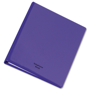 Concord CD6 Telephone Index Book Binder with Matching A-Z Index and 20 Sheets A5 Purple Ref 83013