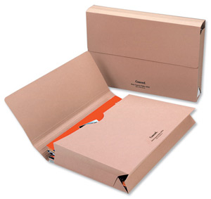 Concord Document Wallet Extra Capacity 60mm 315gsm Recycled Foolscap Buff Ref 39902 [Pack 25]