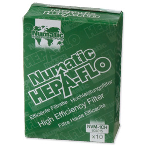 Numatic Replacement Bags Hepa-Flo for Vacuum Cleaners Henry and James Ref NVM1C [Pack 10]