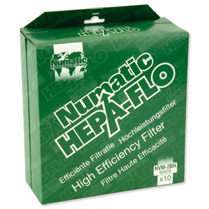 Numatic Replacement Bags Hepa-Flo for Vacuum Cleaners Charles and George Ref NVM2BH [Pack 10]