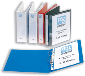 Emgee Presentation Ring Binder PVC 2 D-Ring 40mm Capacity A4 Red Ref 560316 [Pack 6]