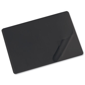 Durable Desk Mat with Transparent Overlay W530xD400mm Black Ref 7202/01
