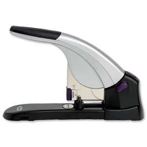 Rexel Stapler Heavy Duty Mercury Lever Arm All-Steel Paper Guide Staples 120 Sheets Grey Ref 2100922
