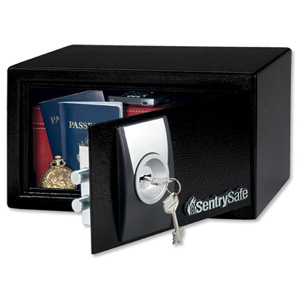 Sentry X031 Security Safe Key Lock 4mm Door 2mm Walls 9.9 Litre 6.8kg W290xD264xH167mm Ref X031