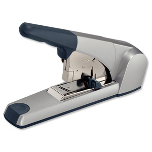 Leitz Stapler Heavy Duty Spring-loaded 56mm Throat for 23/XL Capacity 120 Sheets Silver Ref 55530084