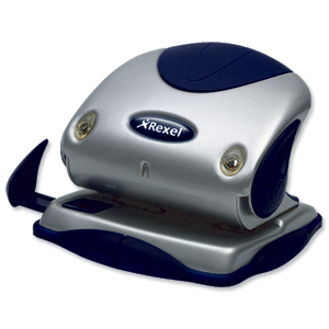 Rexel P215 Punch 2-Hole with Nameplate Capacity 15x 80gsm Silver and Blue Ref 2100739