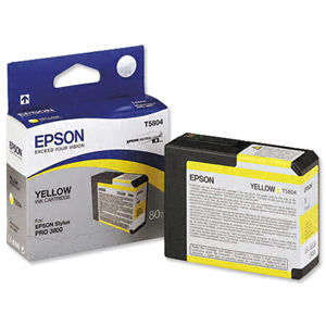 Epson Inkjet Cartridge 80ml Yellow [for Stylus color Pro 3800] Ref T580400