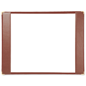 Desk Blotter Executive on Suede Base Full Demy W450xD605mm Burgundy