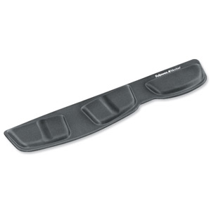 Fellowes Professional Fabric Keyboard Palm Rest Microban Cushioned Black Ref 9182801