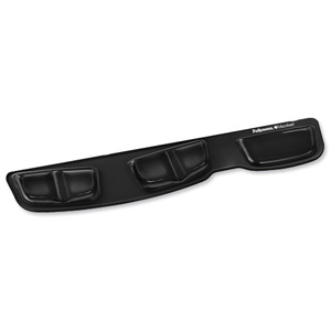 Fellowes Professional Crystal Gel Keyboard Palm Rest Microban Cushioned Black Ref 9183201