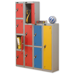Trexus 2 Door Locker Hasp & Staple Lock Extra Depth ACTIVECOAT W305xD460xH1220mm Silver Blue Ref 806510