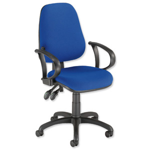 Trexus Lumb-Air High Back Operators Armchair Back H500mm W460xD460xH440-580mm Blue Ref SP9080BL