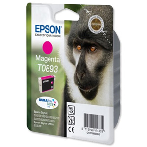 Epson T0893 Inkjet Cartridge DuraBrite for Stylus SX100 Magenta Ref T08934011