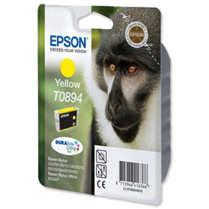Epson T0894 Inkjet Cartridge DuraBrite for Stylus SX100 Yellow Ref T08944011
